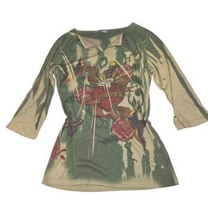 Y2K Atmosphere American Tattoo Dyed Shirt‎ M